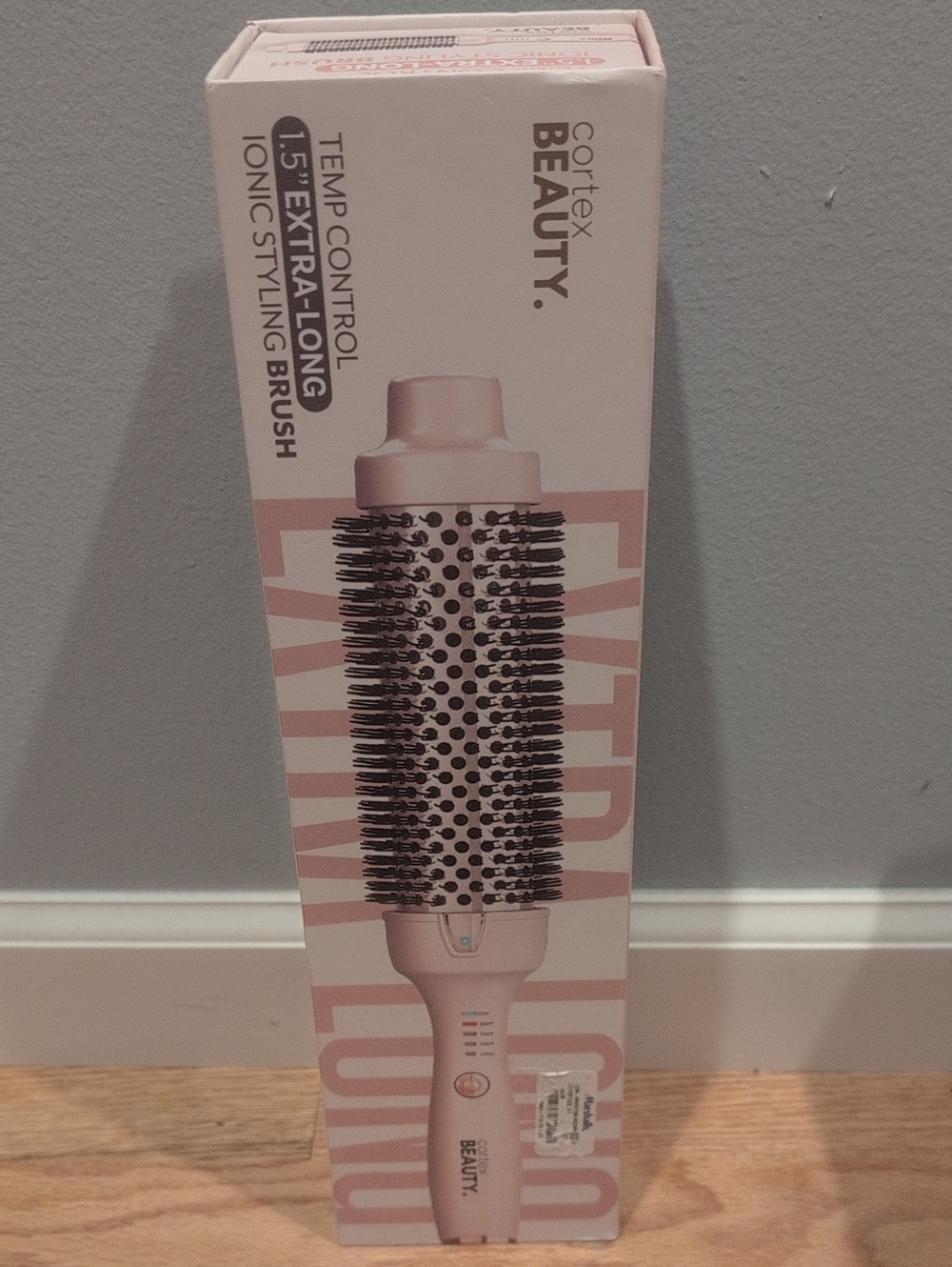 Cortex Beauty Pink Ionic 1.5" Extra-Long Ionic Temp Control Styling Brush